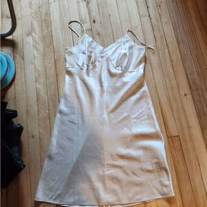 Elegant Cream Slip Dress